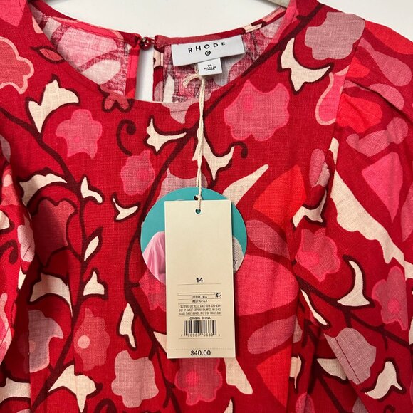 NWT RHODE x Target Zinnia Floral Print Midi Dress - Picture 5 of 5
